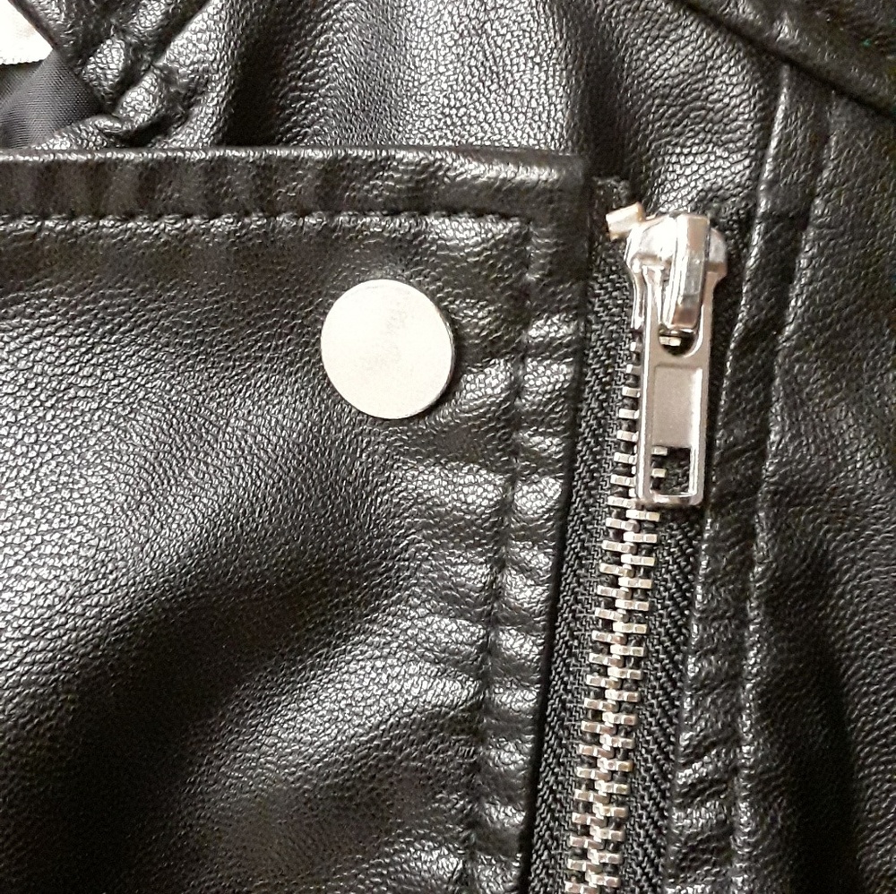 Decree Moto Faux Leather Zipper Jacket S NWT - Picture 5 of 8